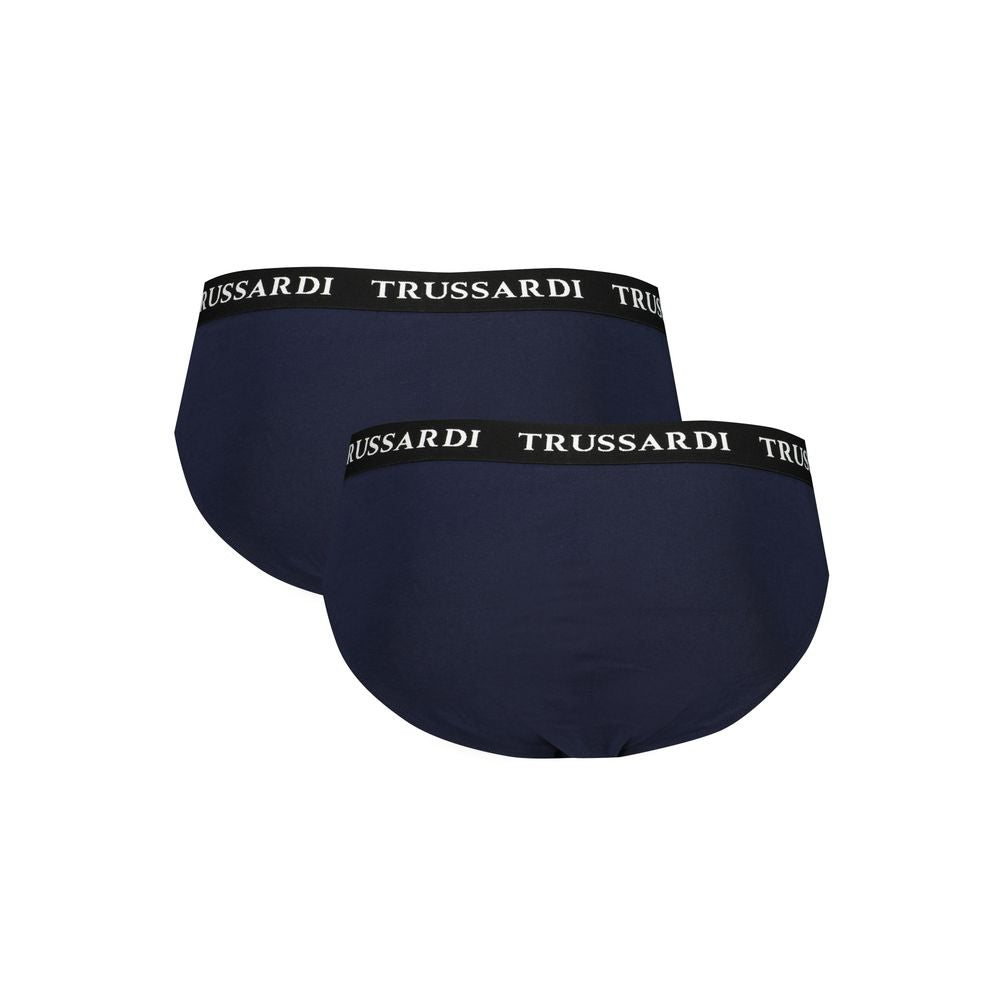 Trussardi Blue Cotton Underwear Bi-Pack