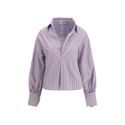 Sosue Light Blue Cotton Pattern Shirt - Claire Stripes