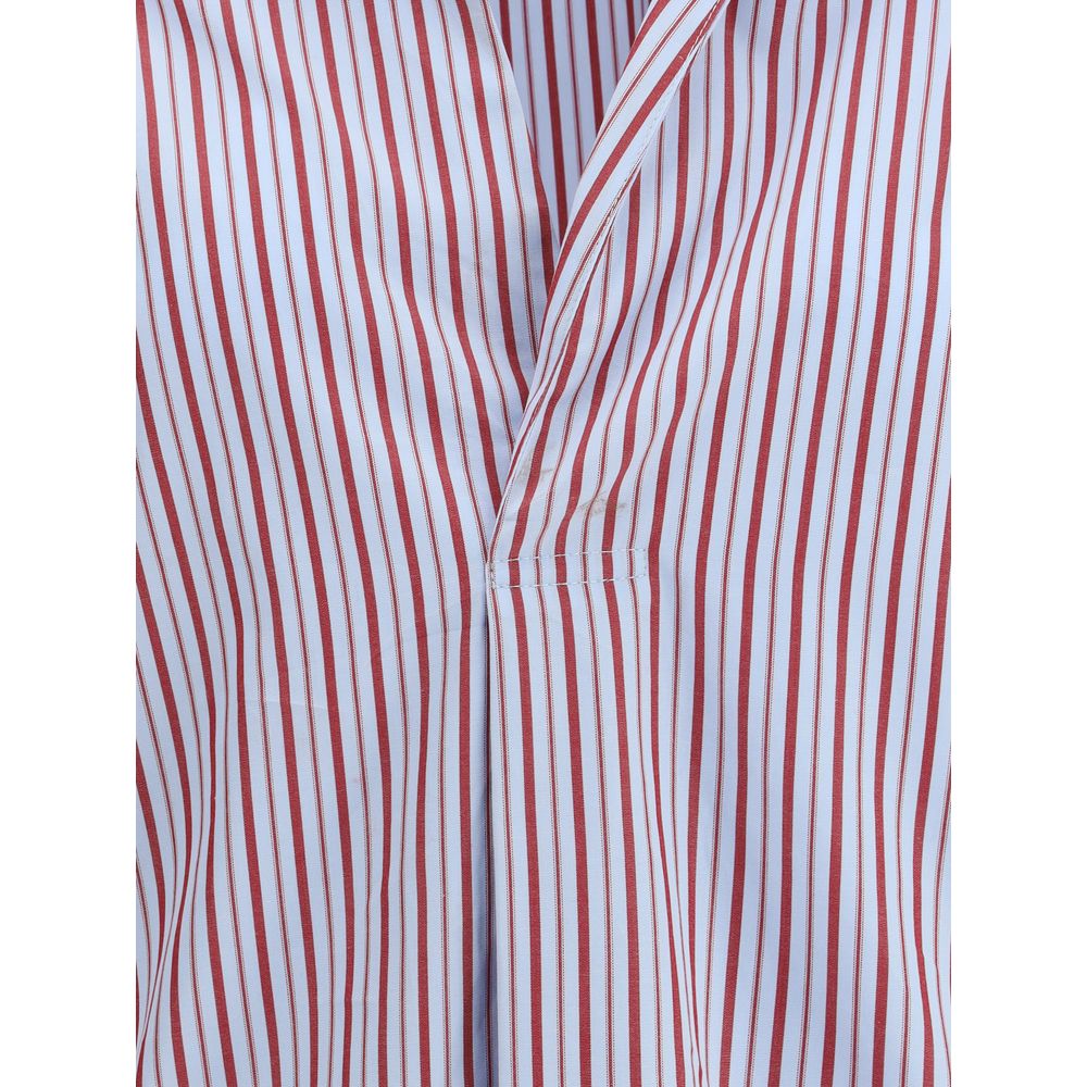 Sosue Light Blue Cotton Pattern Shirt - Claire Stripes