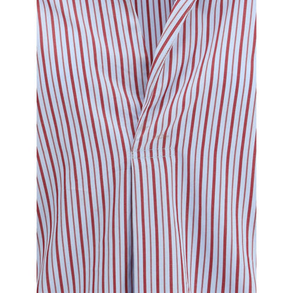 Sosue Light Blue Cotton Pattern Shirt - Claire Stripes