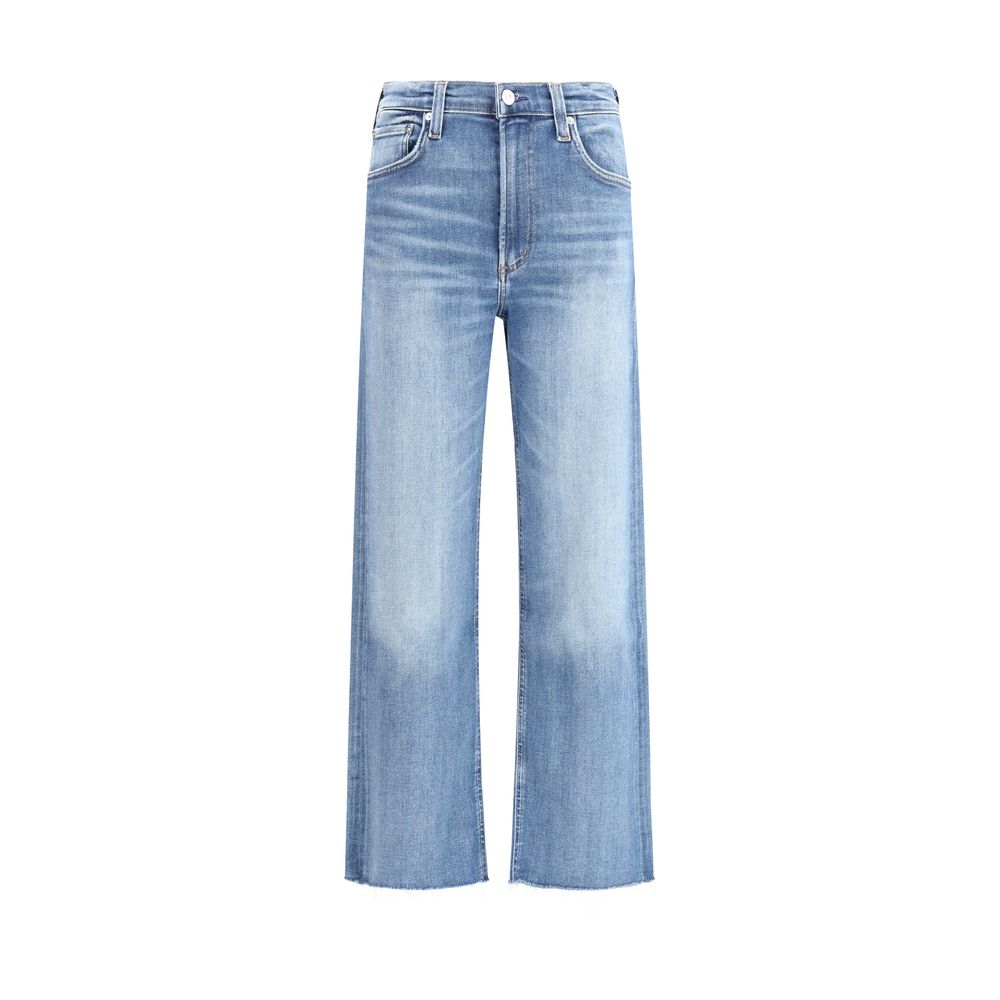Citizens of Humanity Palma Blue Cotton Straight-Leg Jeans