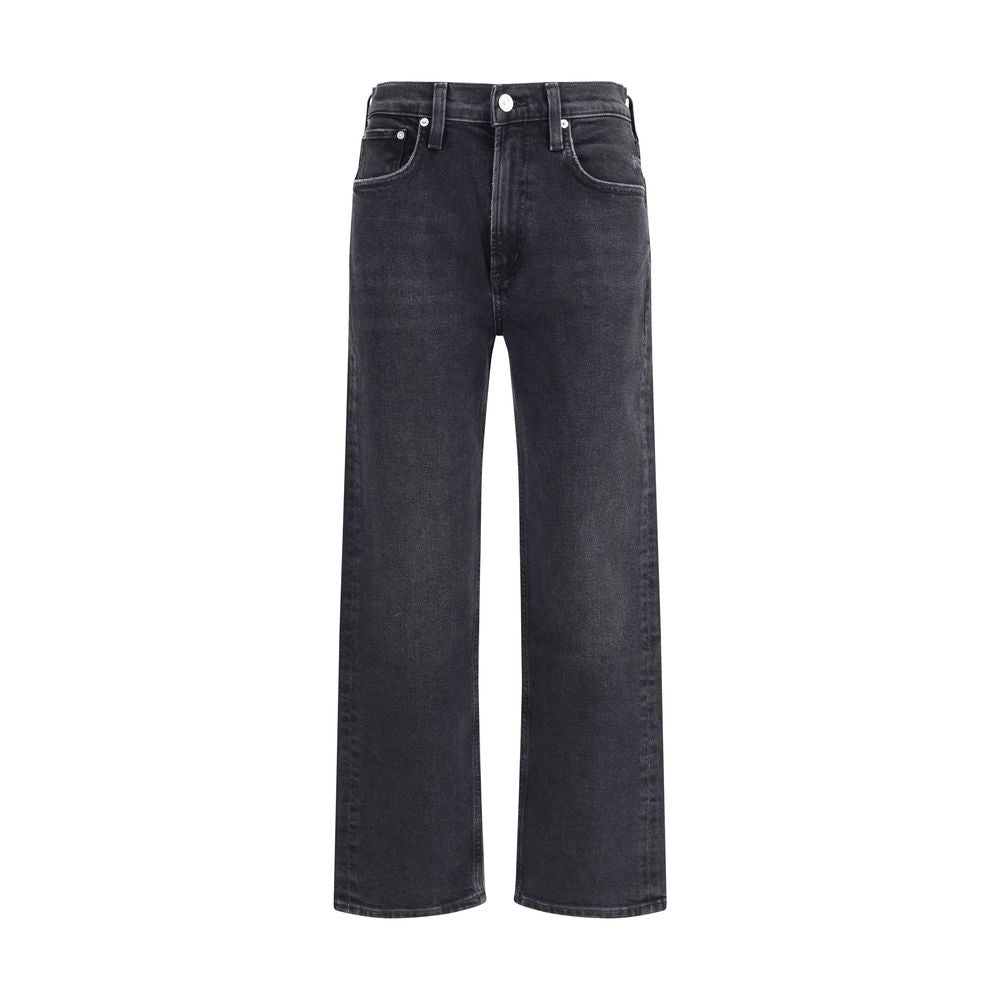 Citizens of Humanity Delfina Blue Cotton Straight-Leg Jeans