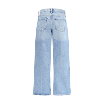Agolde Blue Cotton Straight-Leg Jeans