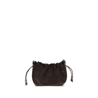 Brunello Cucinelli Mellow Mini Ponyhair Shoulder Bag with Precious Chain