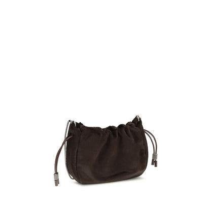 Brunello Cucinelli Mellow Mini Ponyhair Shoulder Bag with Precious Chain