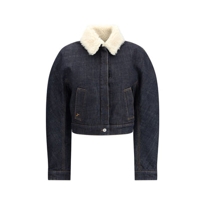 Jacquemus Blue De-Nîmes Ovalo Denim Aviator Bomber Jacket