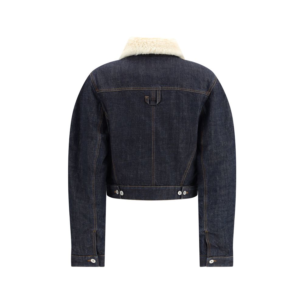 Jacquemus Blue De-Nîmes Ovalo Denim Aviator Bomber Jacket