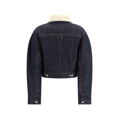 Jacquemus Blue De-Nîmes Ovalo Denim Aviator Bomber Jacket