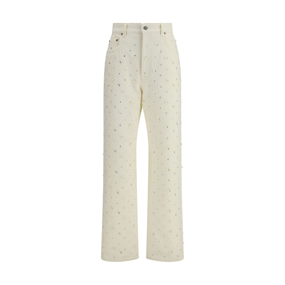 Golden Goose White Cotton Casual Pants
