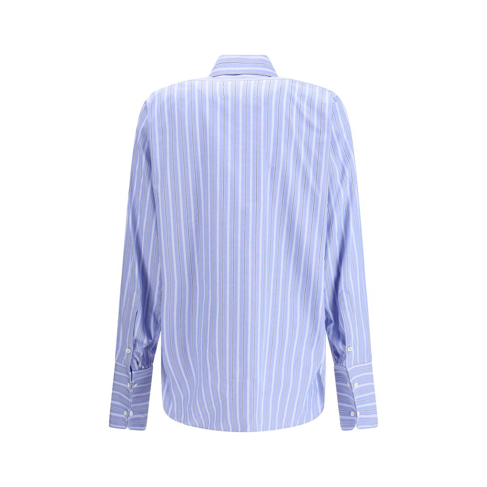 Maison Margiela Light Blue Cotton Pattern Shirt