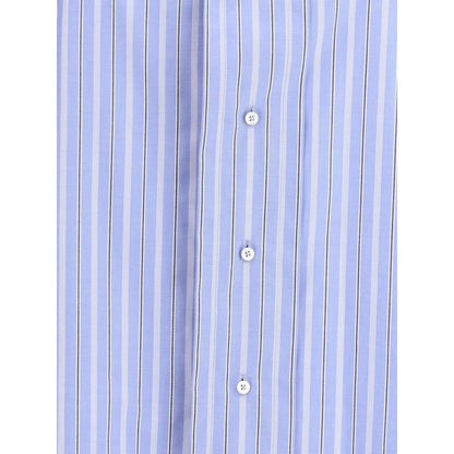 Maison Margiela Light Blue Cotton Pattern Shirt