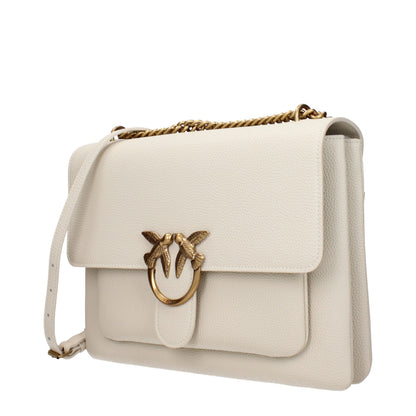 PINKO Beige Leather Crossbody Bag - Elevate Your Everyday Style