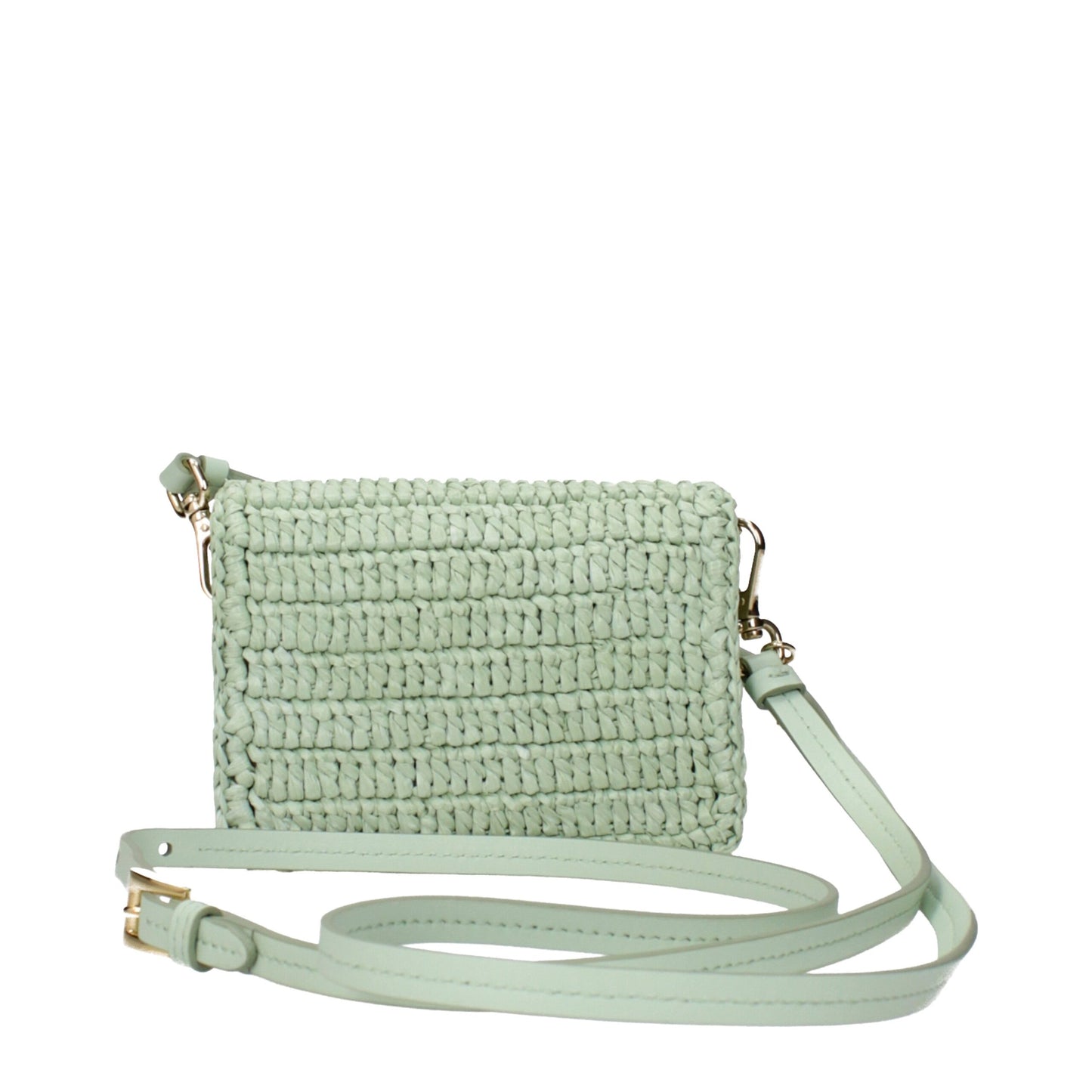 Prada Green Raffia Crossbody Bag - A Fusion of Elegance and Function