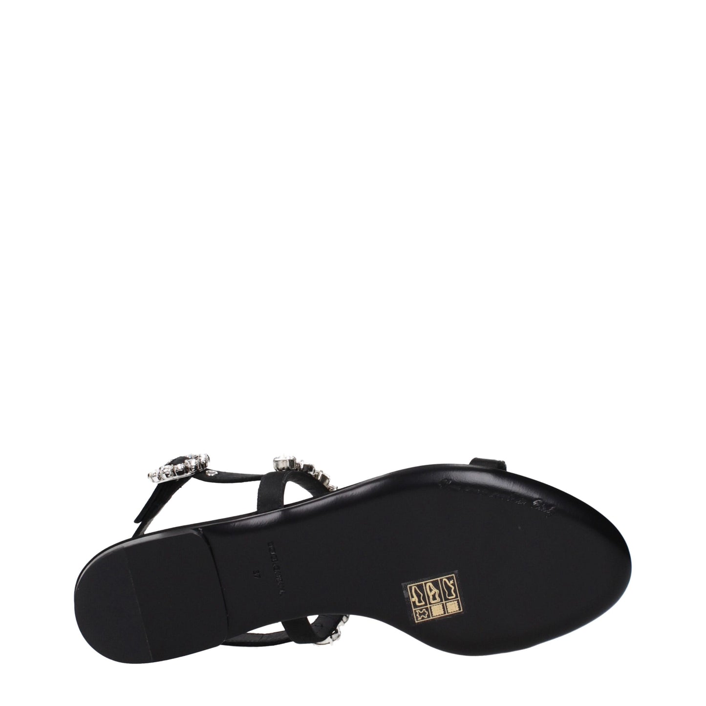 Dolce & Gabbana Black Satin Flat Sandals - Effortless Elegance