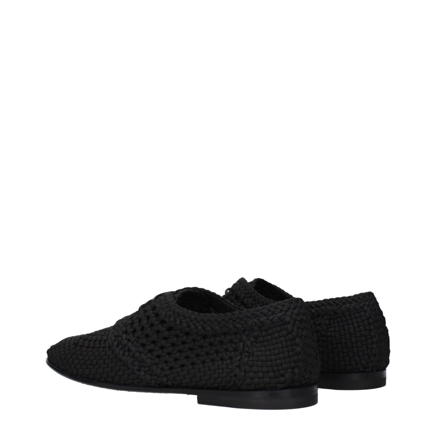 Dolce & Gabbana Black Fabric Oxfords and Derbies