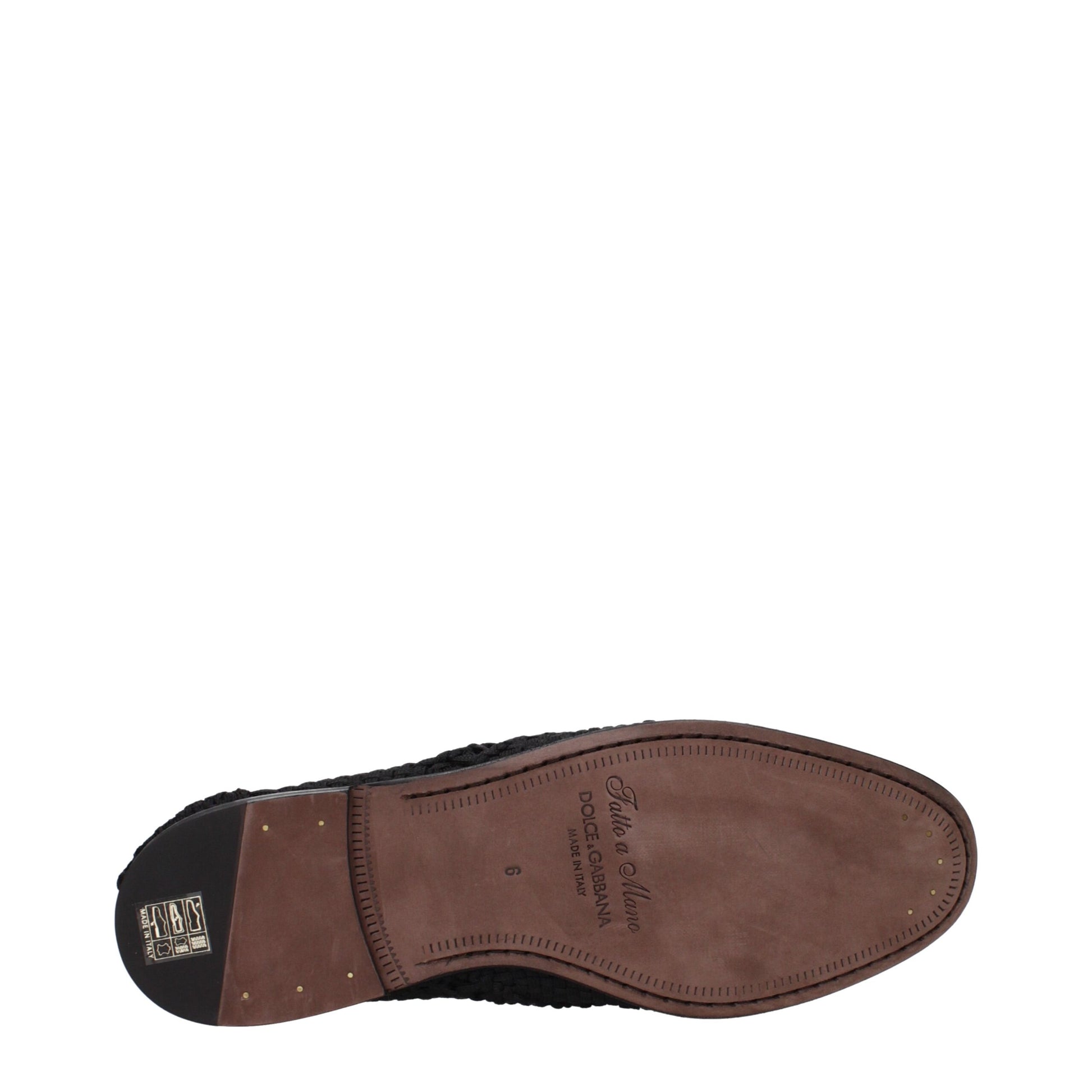 Dolce & Gabbana Black Fabric Oxfords and Derbies