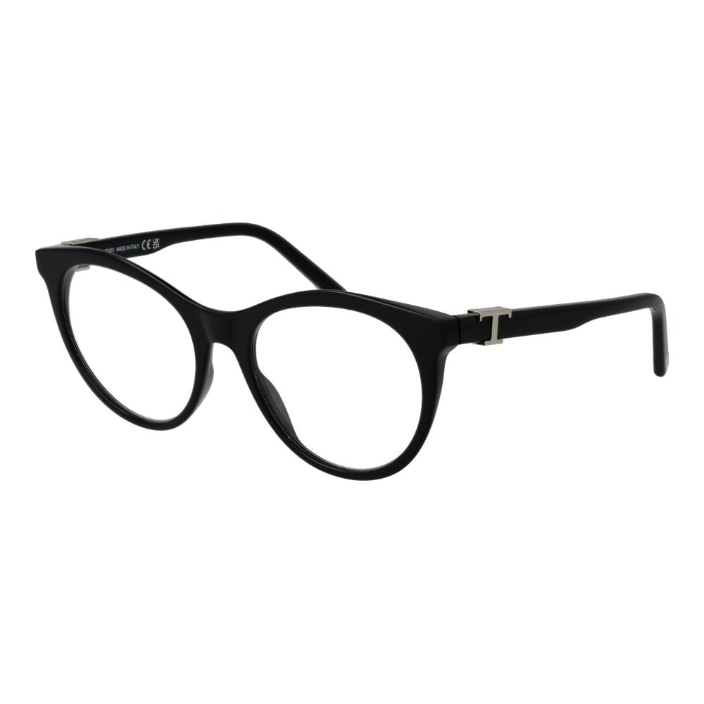Tod's Women's Black Acetate Optical Glasses – Round Frame, 53mm