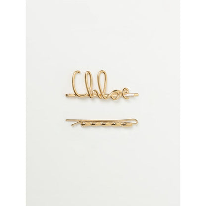 Chloé Gold Metal Hair Clip Set