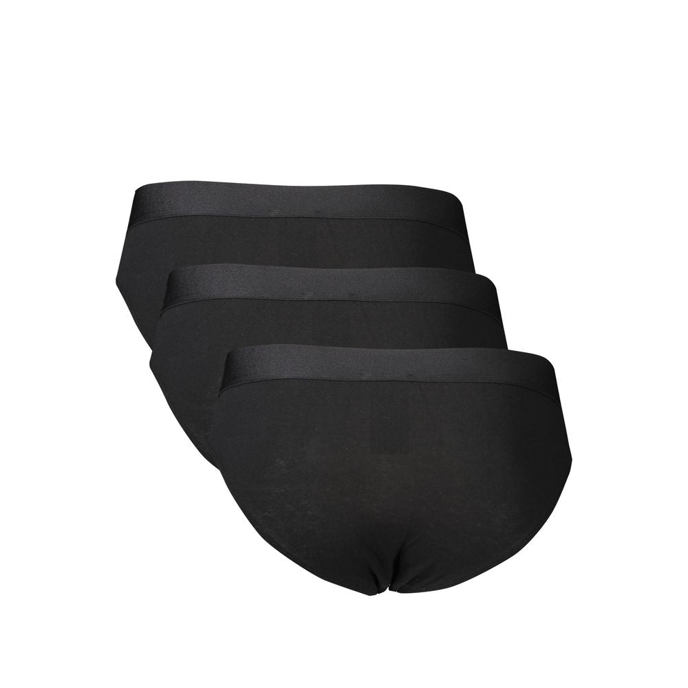 Bikkembergs Black Cotton Fluo Slip Underwear Tri Pack