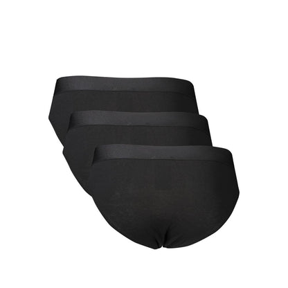 Bikkembergs Black Cotton Fluo Slip Underwear Tri Pack