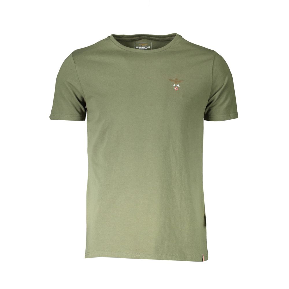 Aeronautica Militare Green Cotton Underwear Outdoor T-Shirt