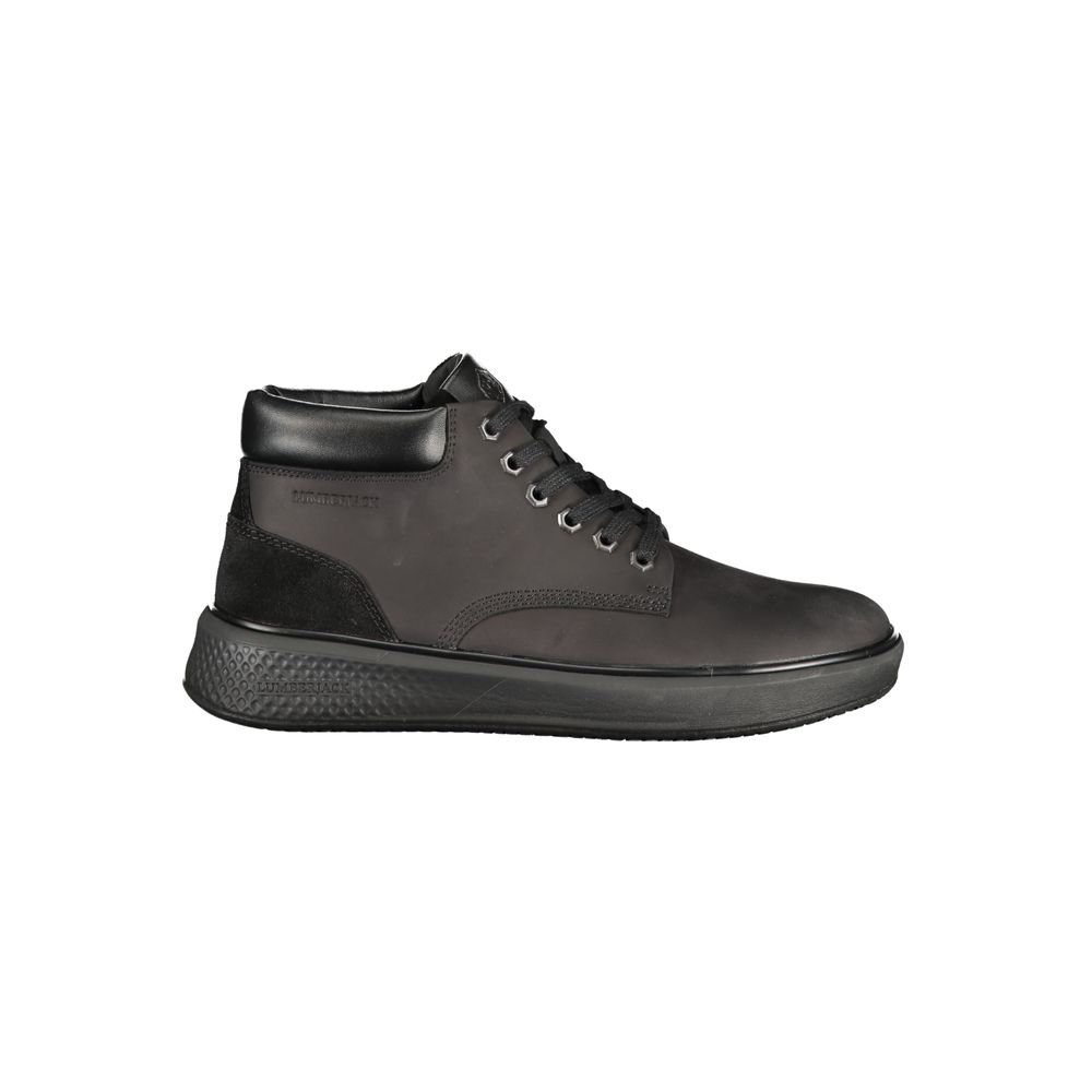 Lumberjack Black Leather Men Sneaker - Hi Virgil