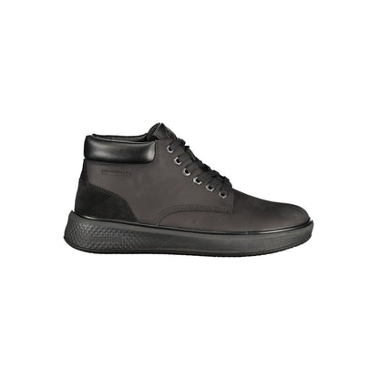 Lumberjack Black Leather Men Sneaker - Hi Virgil