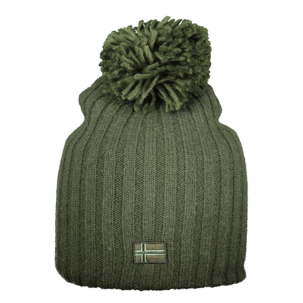 Norway 1963 Green Polyester Women Hat with Pompom