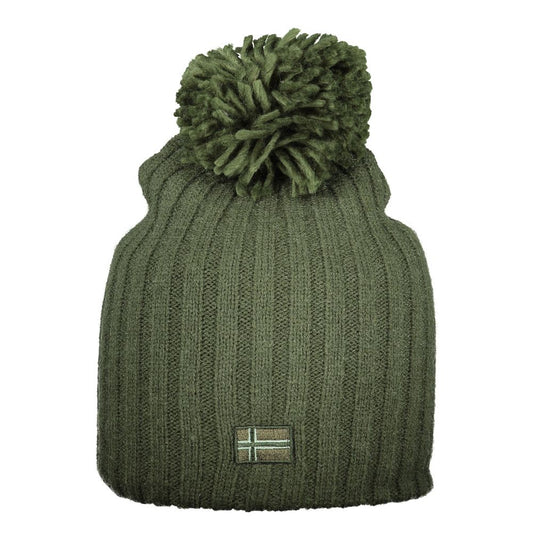 Norway 1963 Green Polyester Women Hat with Pompom