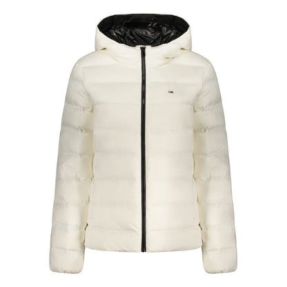 Tommy Hilfiger White Polyester Jacket with Hood