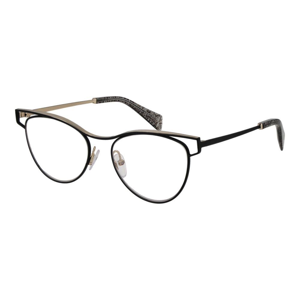 Yohji Yamamoto Women's Black Cat Eye Glasses – Metal Frames