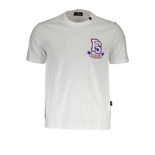 Plein Sport White Cotton T-Shirt - Stylish Comfort