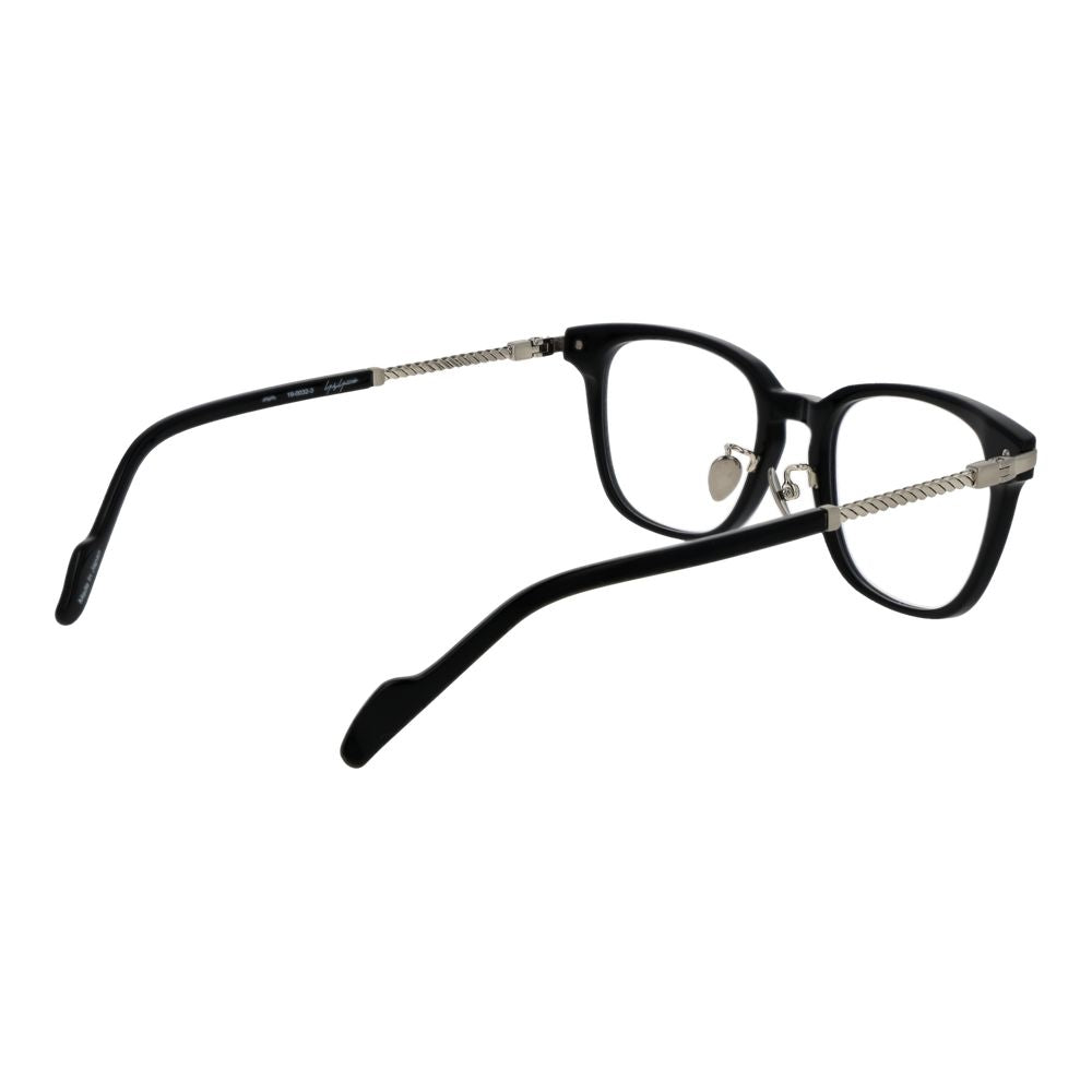 Yohji Yamamoto Unisex Optical Glasses – Black Square Frame, 50mm