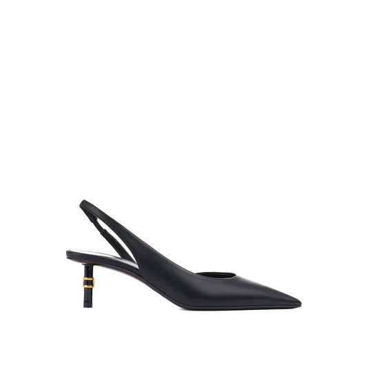 Chloé Black Leather Marcie Slingback Pumps