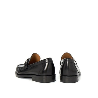 Salvatore Ferragamo Black Calfskin Slip-On Loafers for Men