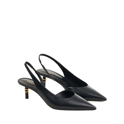 Chloé Black Leather Marcie Slingback Pumps