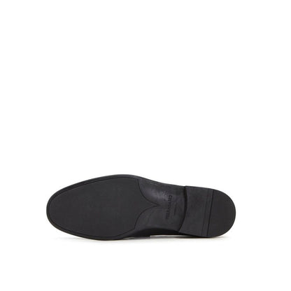 Salvatore Ferragamo Black Calfskin Slip-On Loafers for Men