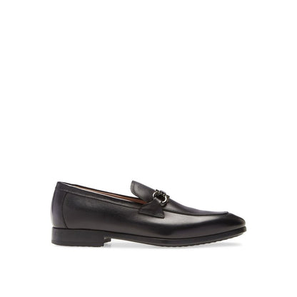 Salvatore Ferragamo Black Calfskin Slip-On Loafers for Men