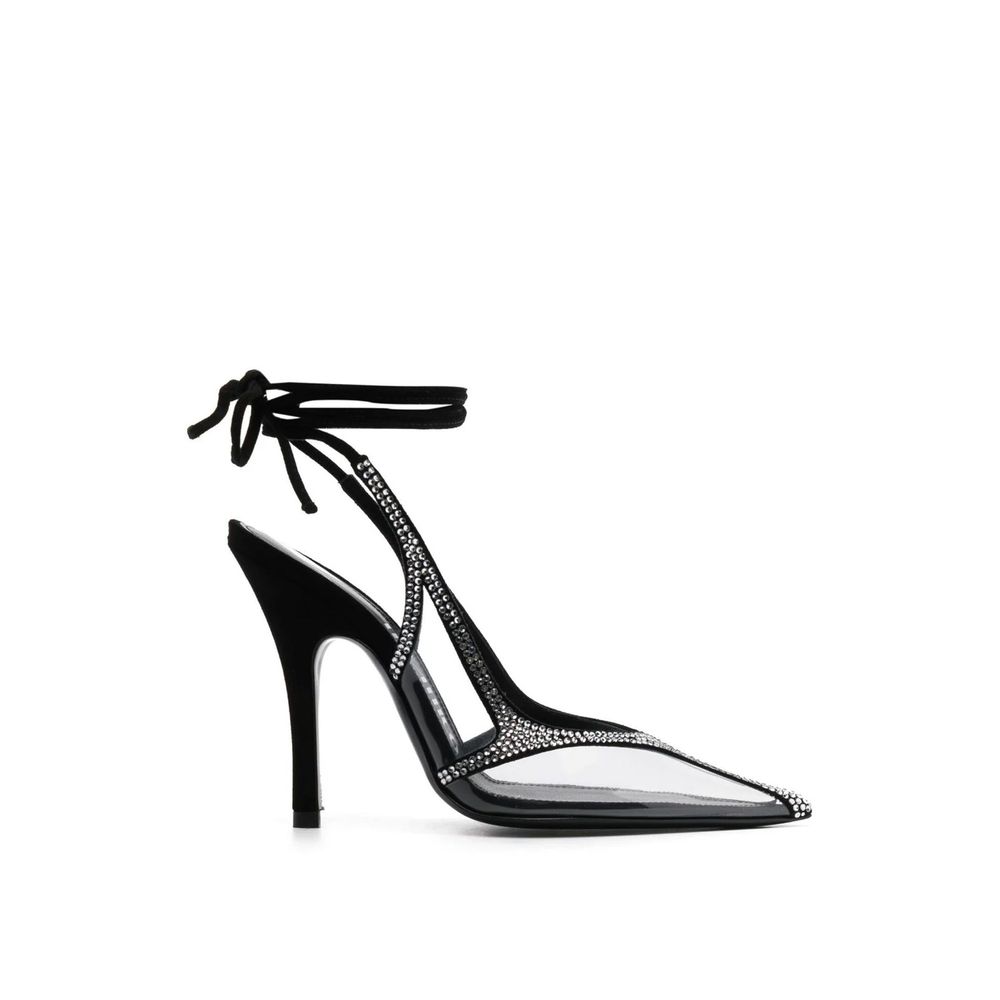 The Attico Black PVC High Heel Pumps