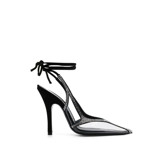 The Attico Black PVC High Heel Pumps