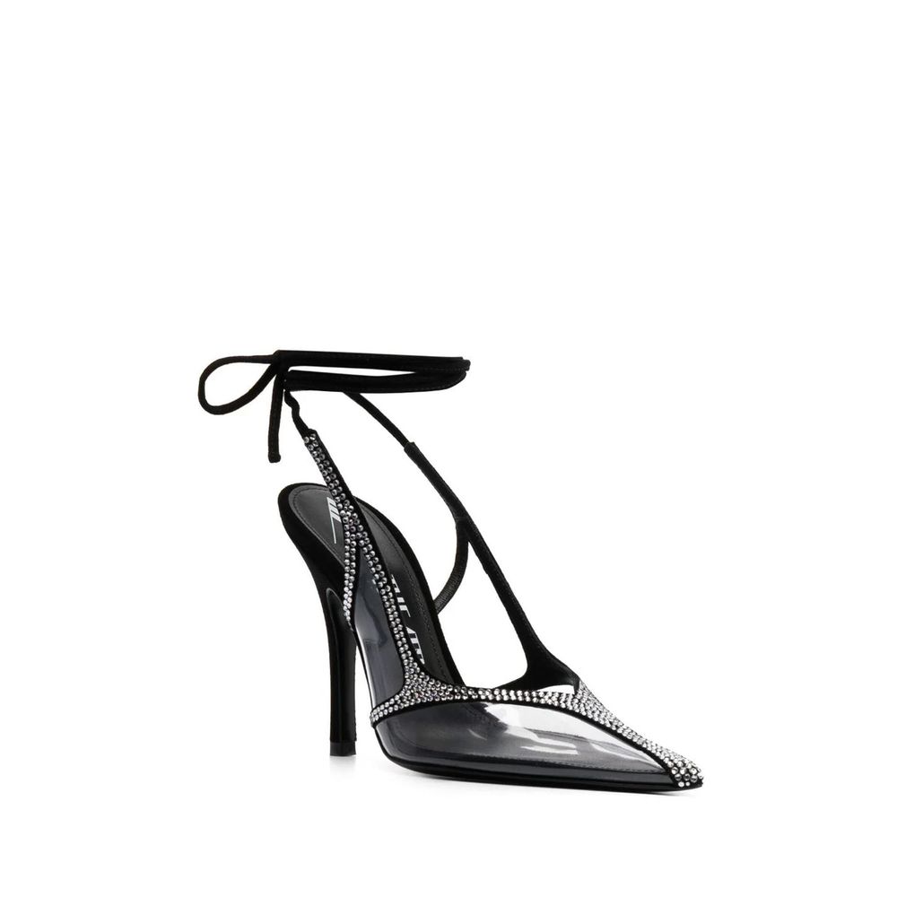 The Attico Black PVC High Heel Pumps
