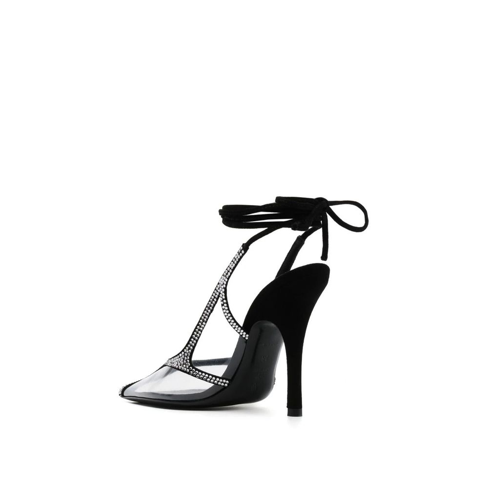 The Attico Black PVC High Heel Pumps