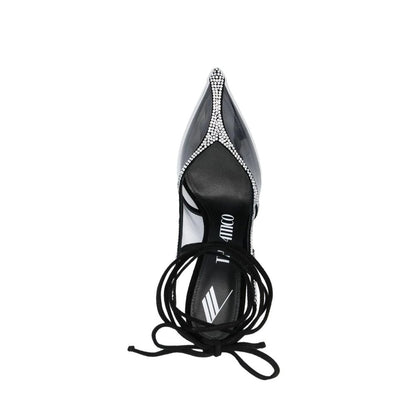 The Attico Black PVC High Heel Pumps