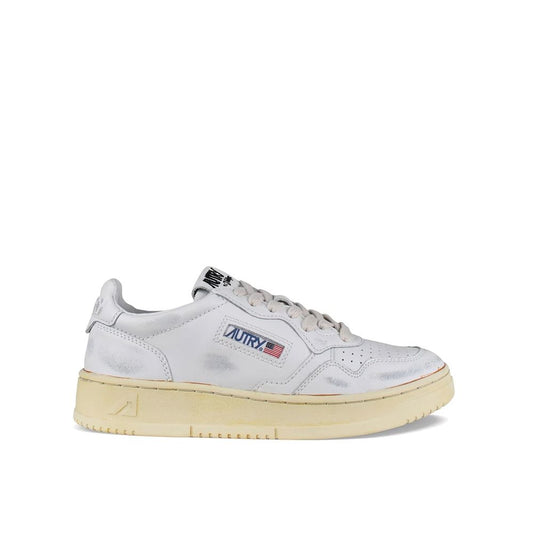 Autry White Leather Low Top Sneakers for Women