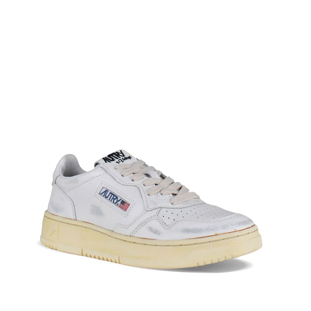 Autry White Leather Low Top Sneakers for Women
