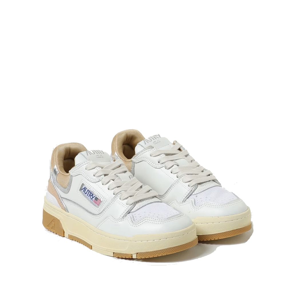 Autry White Leather Low Top Sneakers for Women