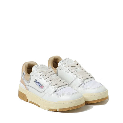 Autry White Leather Low Top Sneakers for Women