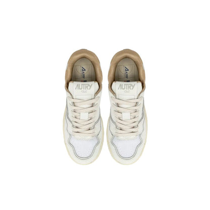 Autry White Leather Low Top Sneakers for Women