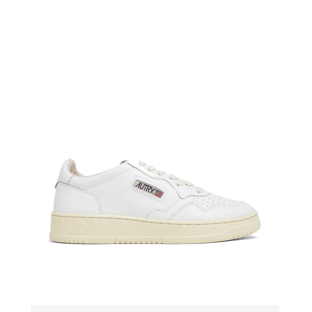 Autry White Leather Low Top Sneakers for Women
