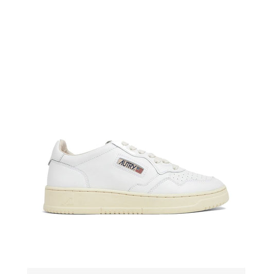 Autry White Leather Low Top Sneakers for Women